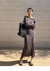 Ladies Off-Shoulder Long Sleeves Fitted Dress